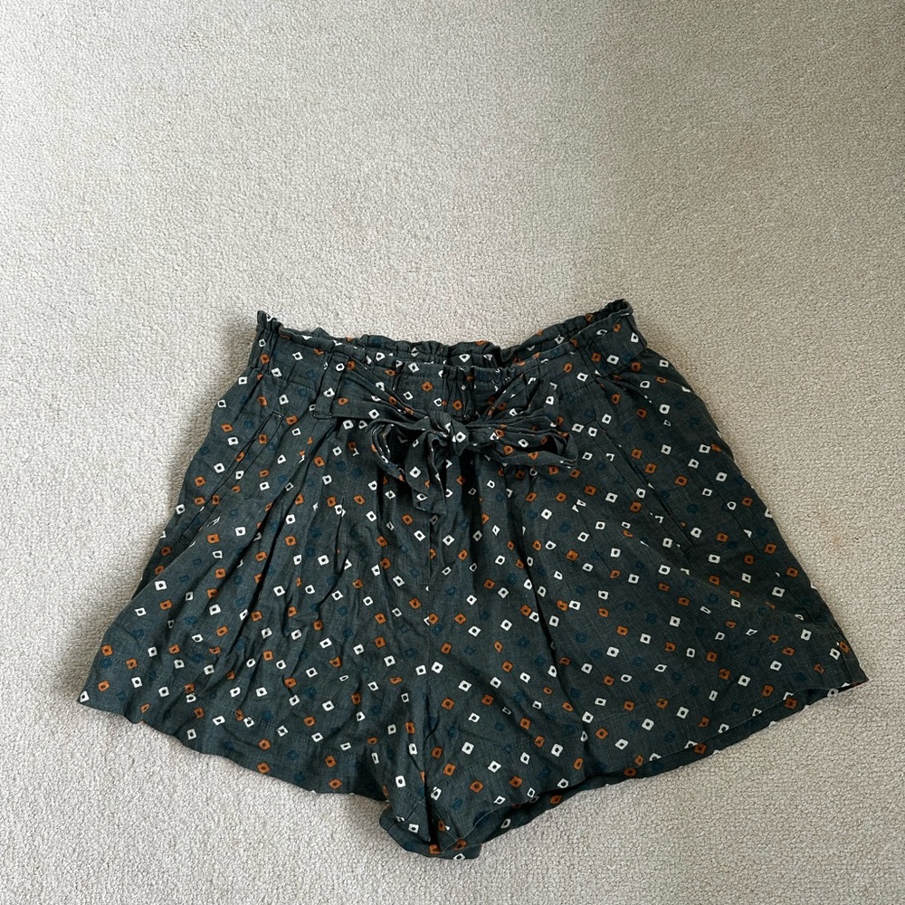 Anthropologie High-Waist Linen Shorts